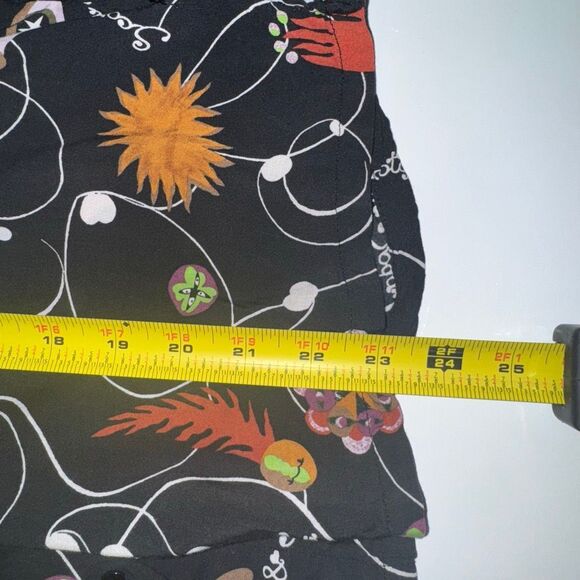 Anthropologie | Scotch & Soda Printed Balloon Sleeve Button Front Shirt Black M - Picture 12 of 12